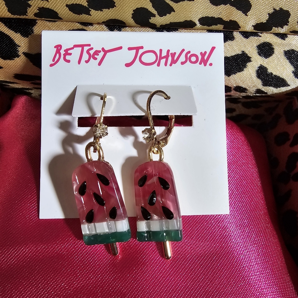 Betsey Johnson watermelon 🍉 Popsicle earrings!